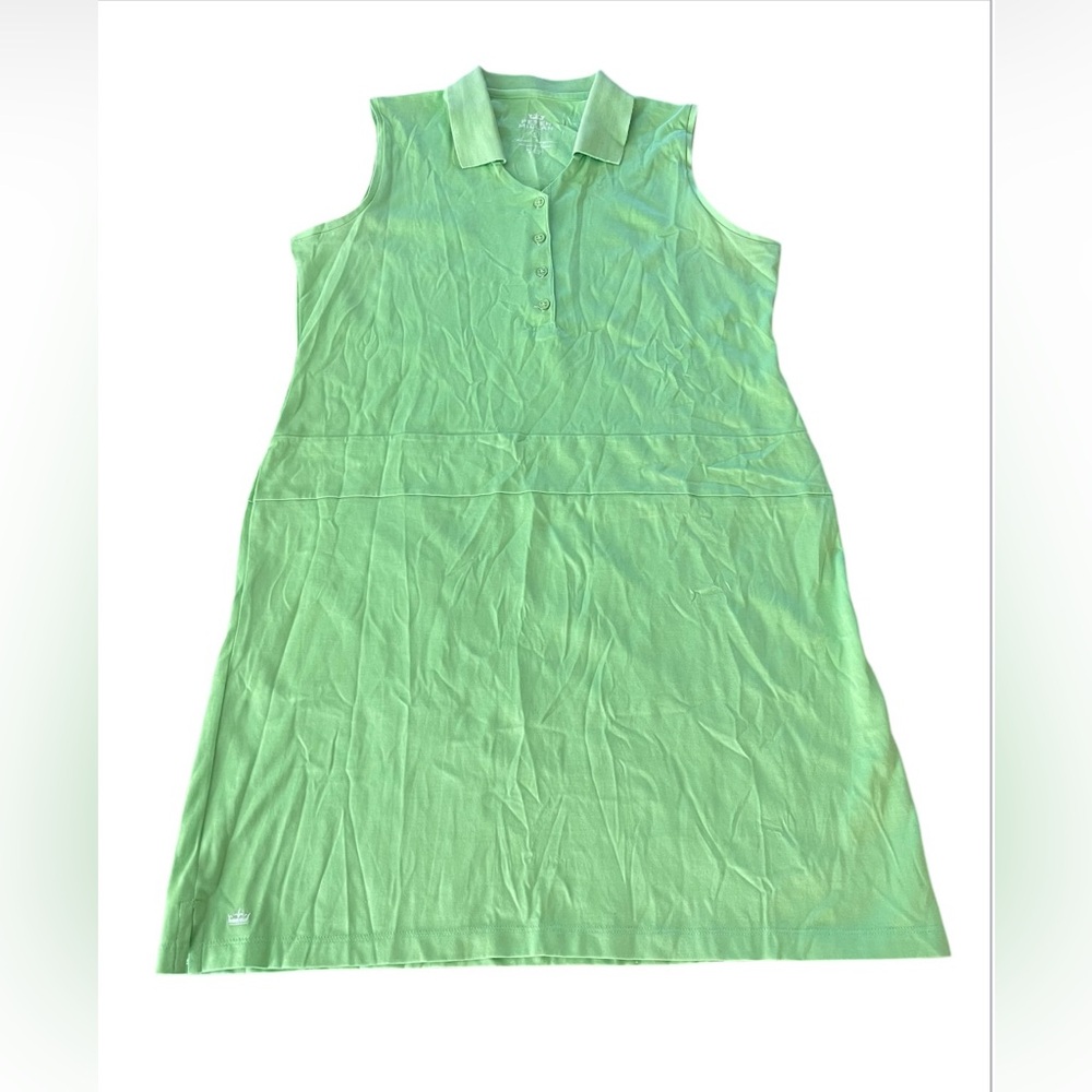 💚🌴Peter Millar Sleeveless Sport/Casual Polo Dress Women’s Size L Green🌴💚